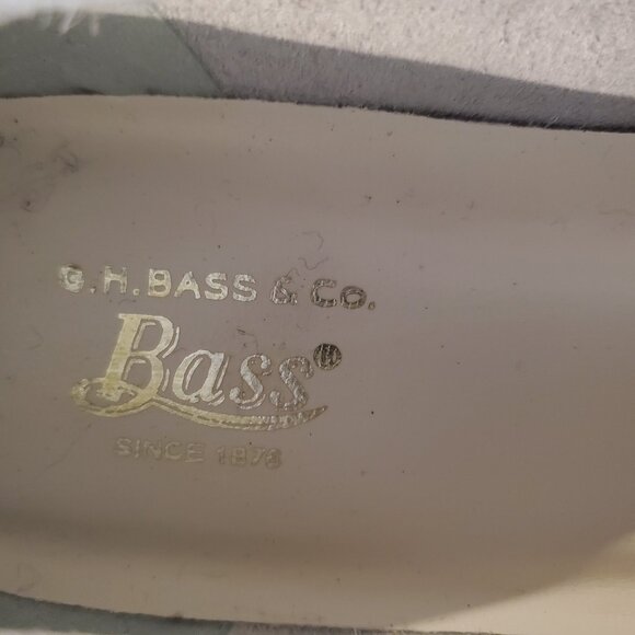 GH BASS & CO WHITE LEATHER FLATS SIZE 11M - Picture 10 of 13